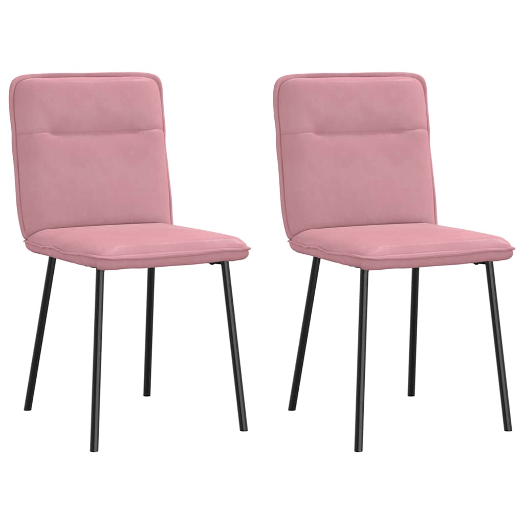 Dining chairs 2 pcs. Pink velvet