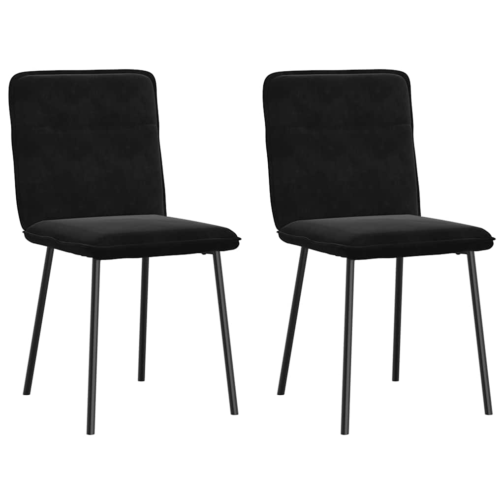Dining chairs 2 pcs. Black velvet