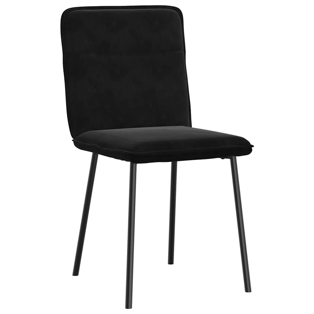 Dining chairs 2 pcs. Black velvet