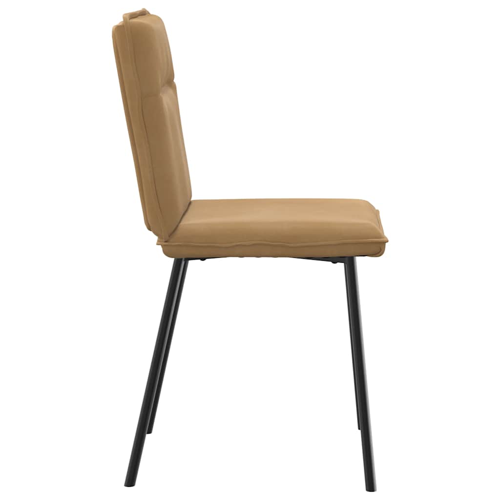 Dining chairs 2 pcs. Brown velvet