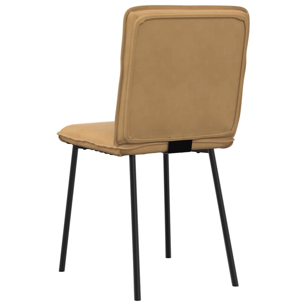 Dining chairs 2 pcs. Brown velvet