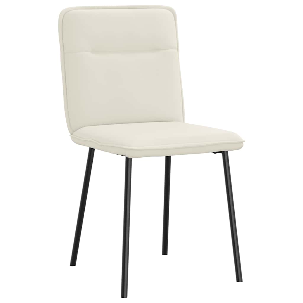Dining chairs 2 pcs. Cream velvet