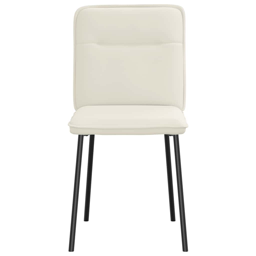 Dining chairs 2 pcs. Cream velvet