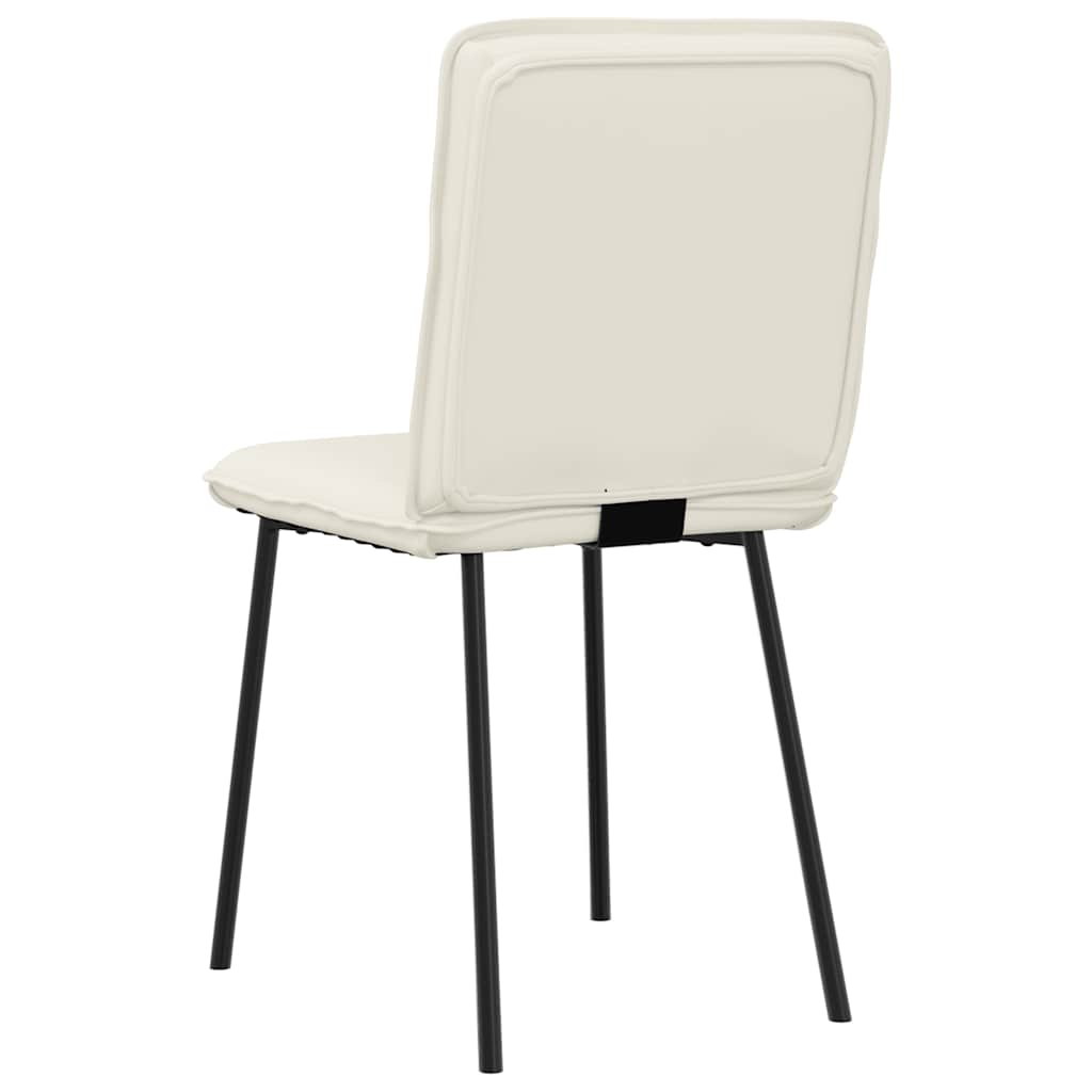 Dining chairs 2 pcs. Cream velvet