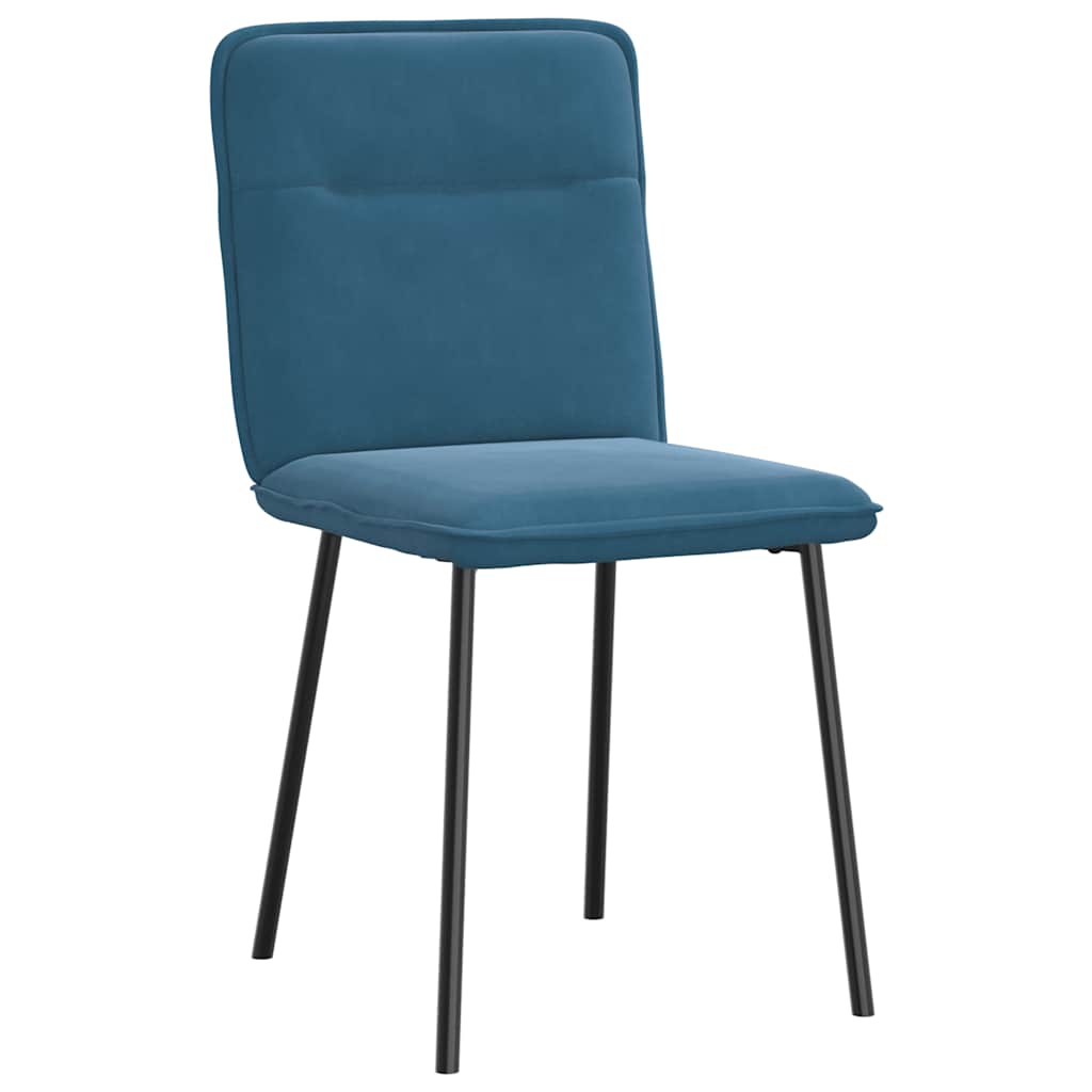 Dining chairs 2 pcs. Blue velvet