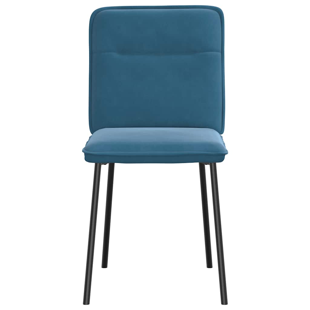 Dining chairs 2 pcs. Blue velvet