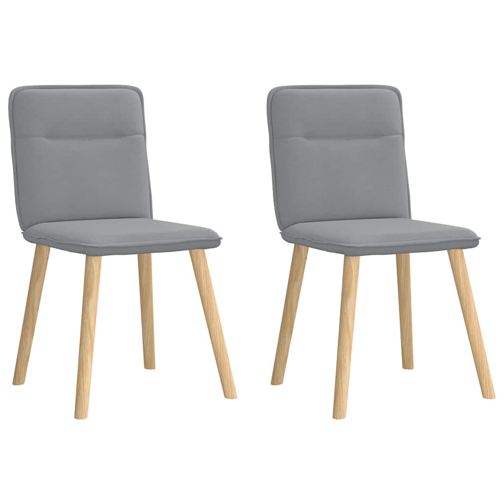Dining chairs 2 pcs. Light grey fabric