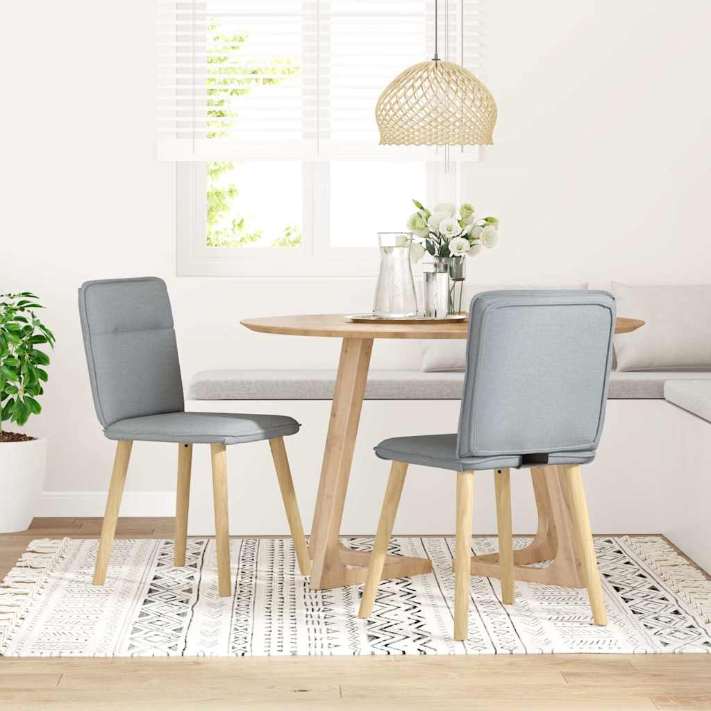 Dining chairs 2 pcs. Light grey fabric