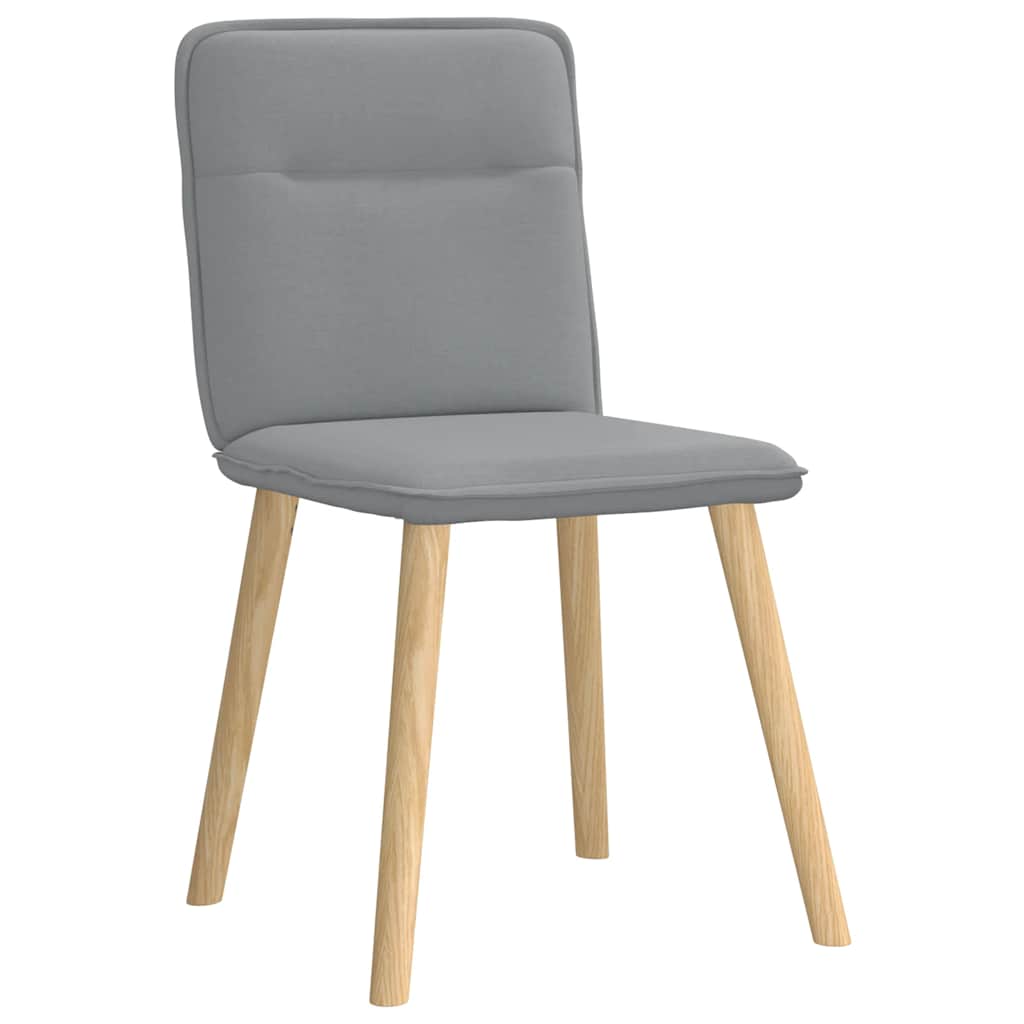 Dining chairs 2 pcs. Light grey fabric