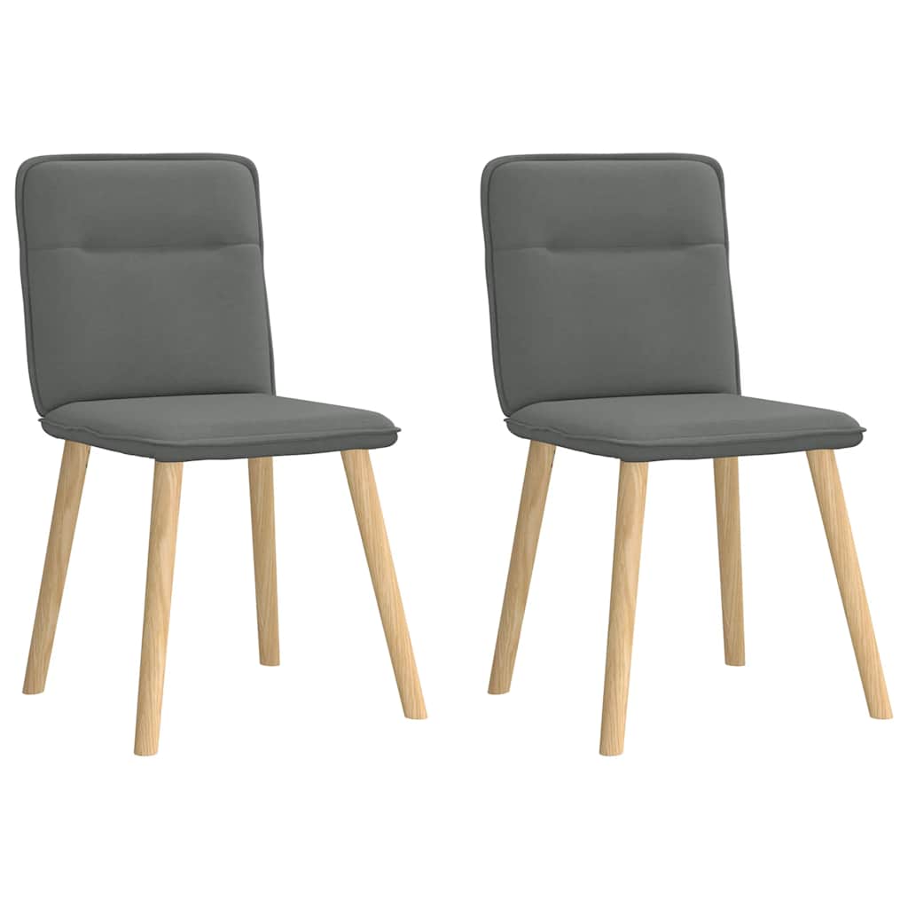 Dining chairs 2 pcs. Dark grey fabric