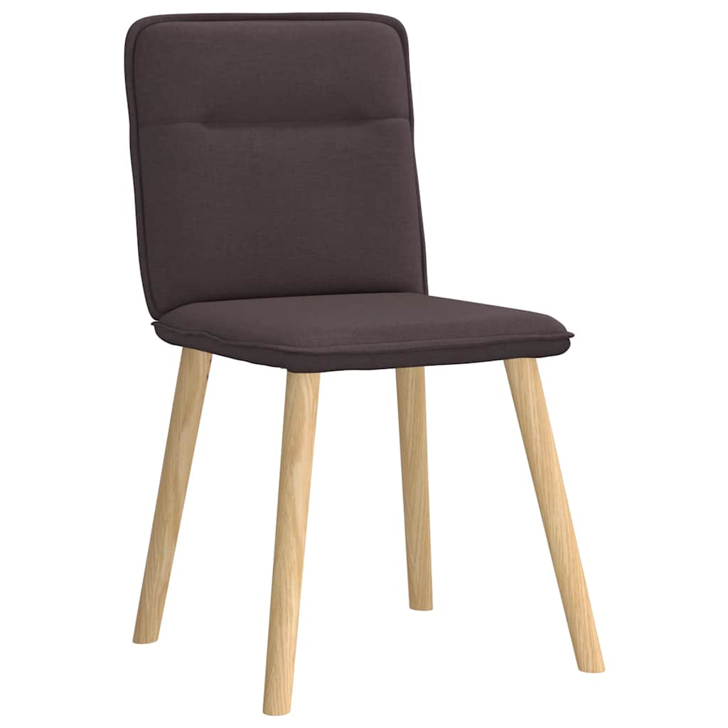 Dining chairs 2 pcs. Dark brown fabric