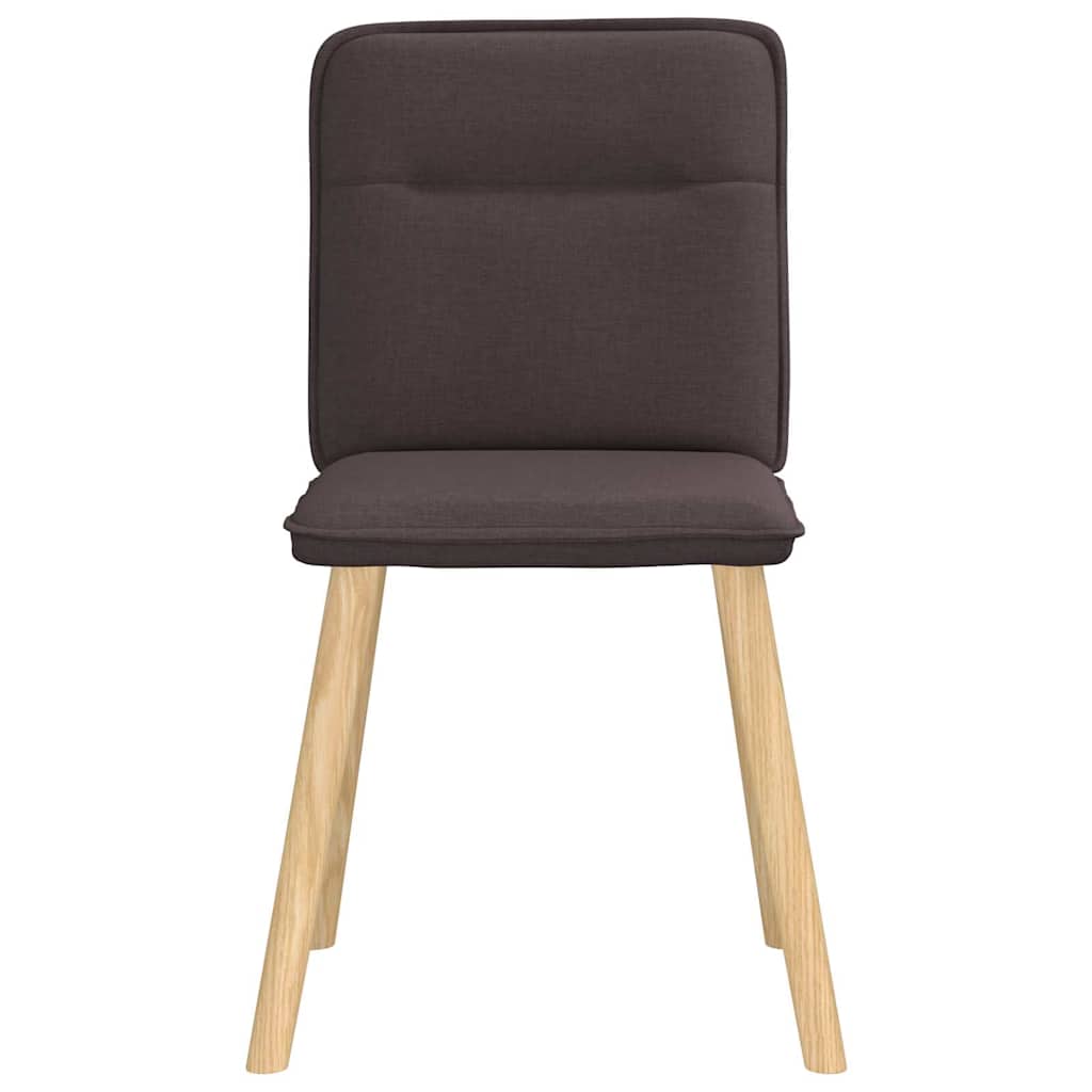 Dining chairs 2 pcs. Dark brown fabric