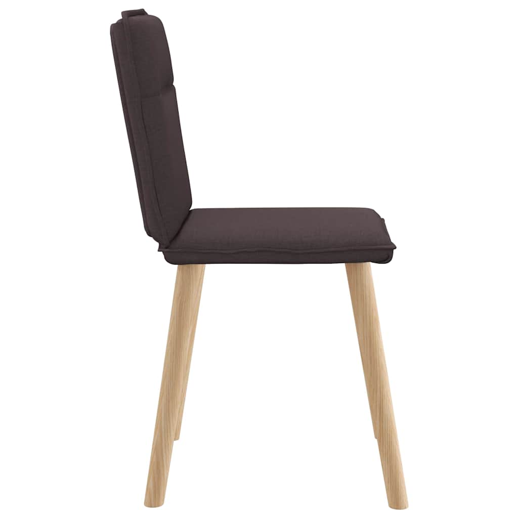 Dining chairs 2 pcs. Dark brown fabric