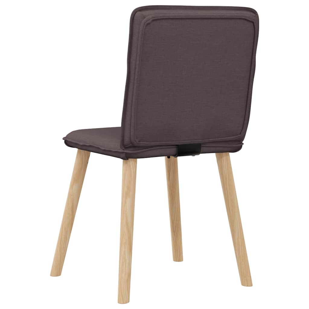 Dining chairs 2 pcs. Dark brown fabric