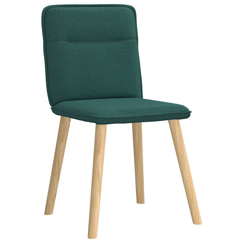 Chaises de salle à manger, lot de 2, tissu vert foncé