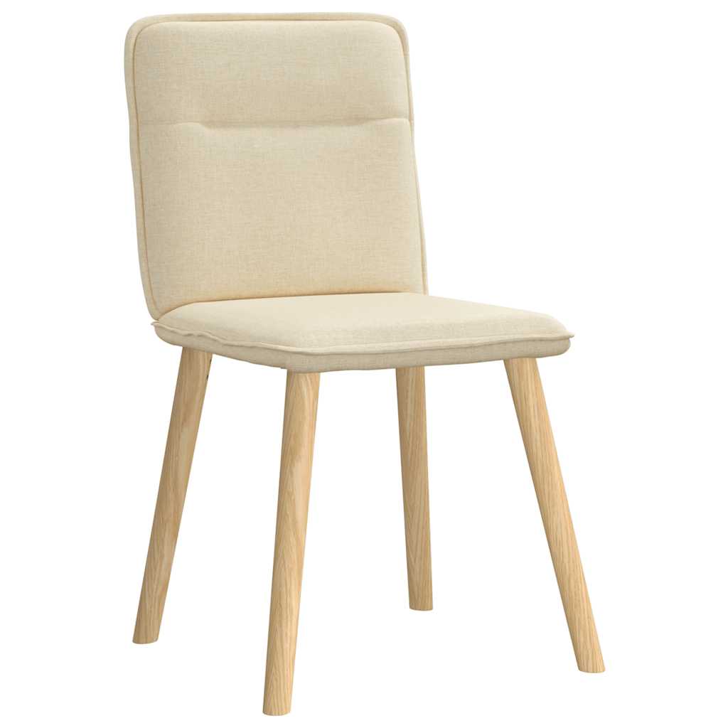 Dining chairs 2 pcs. Cream fabric