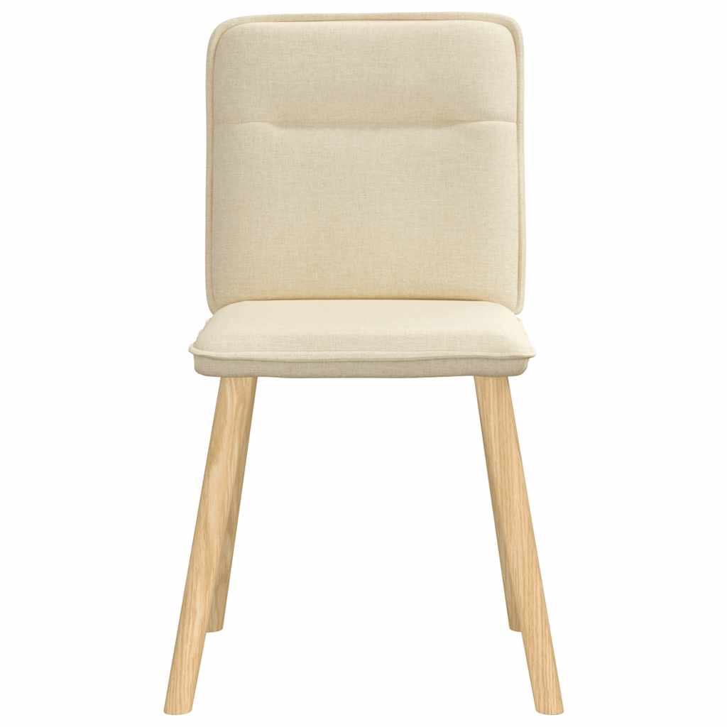 Dining chairs 2 pcs. Cream fabric