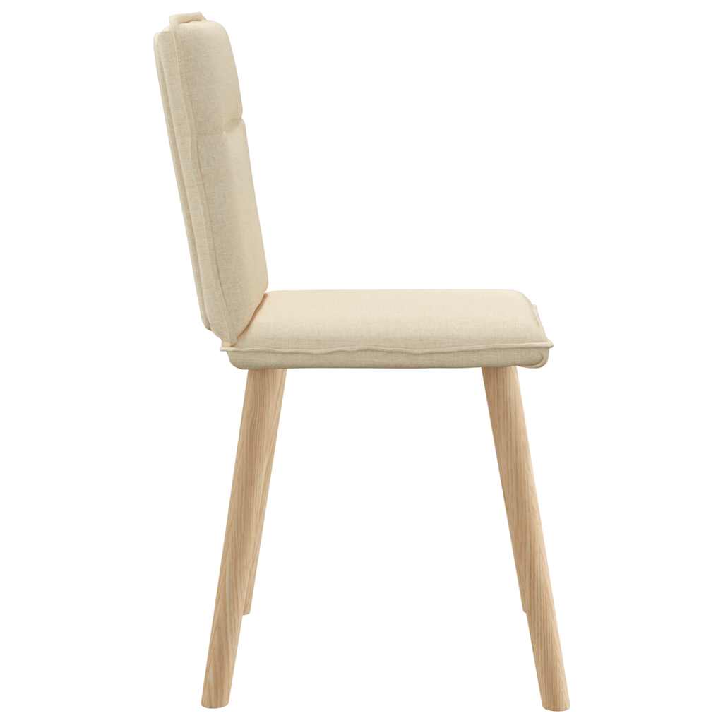 Dining chairs 2 pcs. Cream fabric