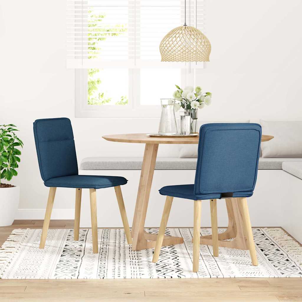 Dining chairs 2 pcs. Blue fabric