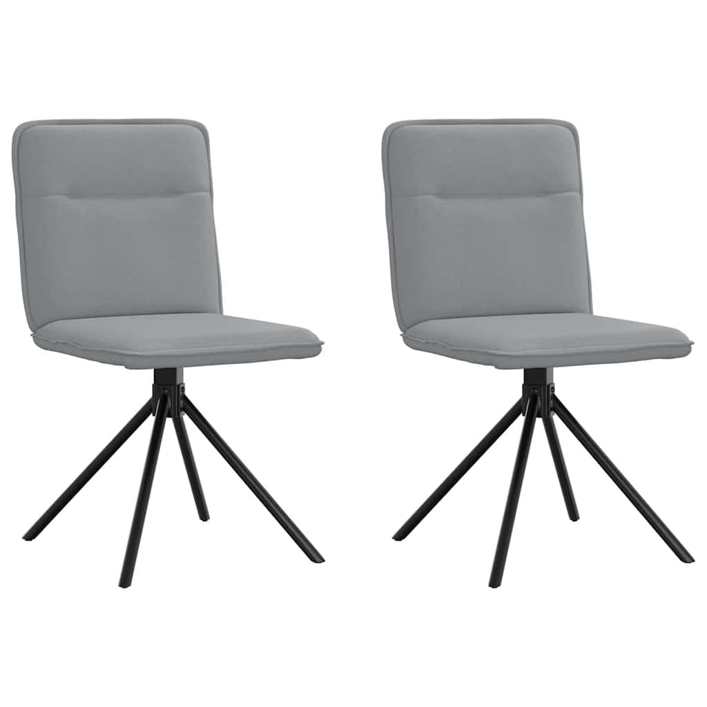 Dining chairs 2 pcs. Light grey fabric