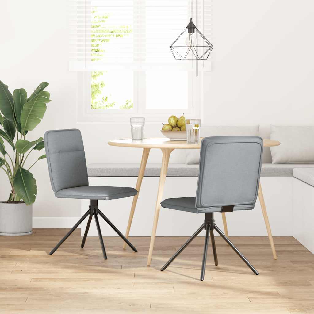 Dining chairs 2 pcs. Light grey fabric