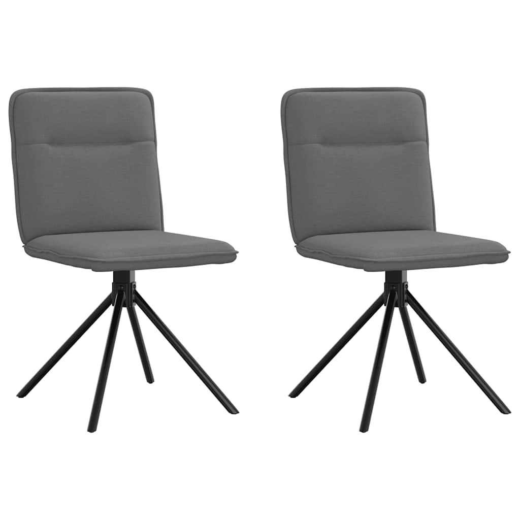 Dining chairs 2 pcs. Dark grey fabric
