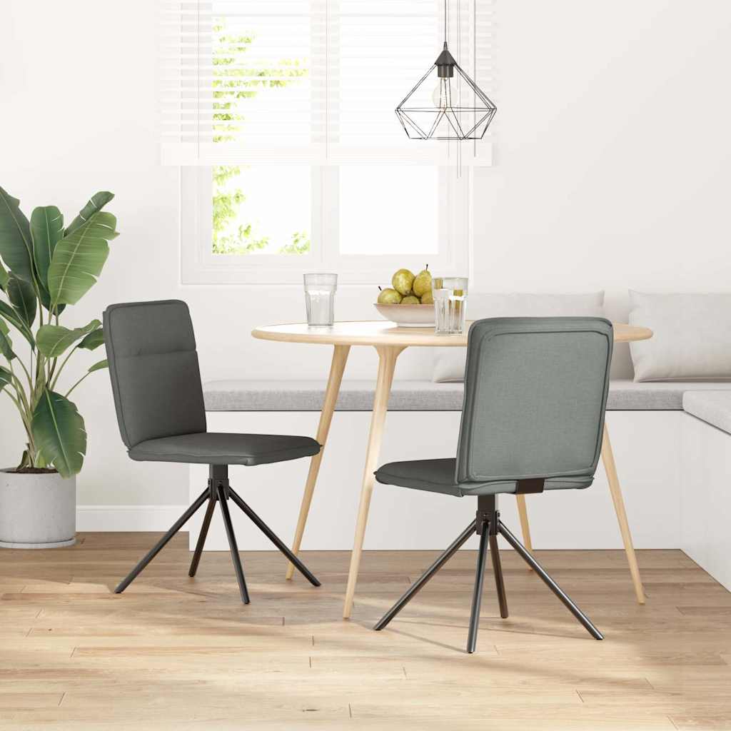 Dining chairs 2 pcs. Dark grey fabric