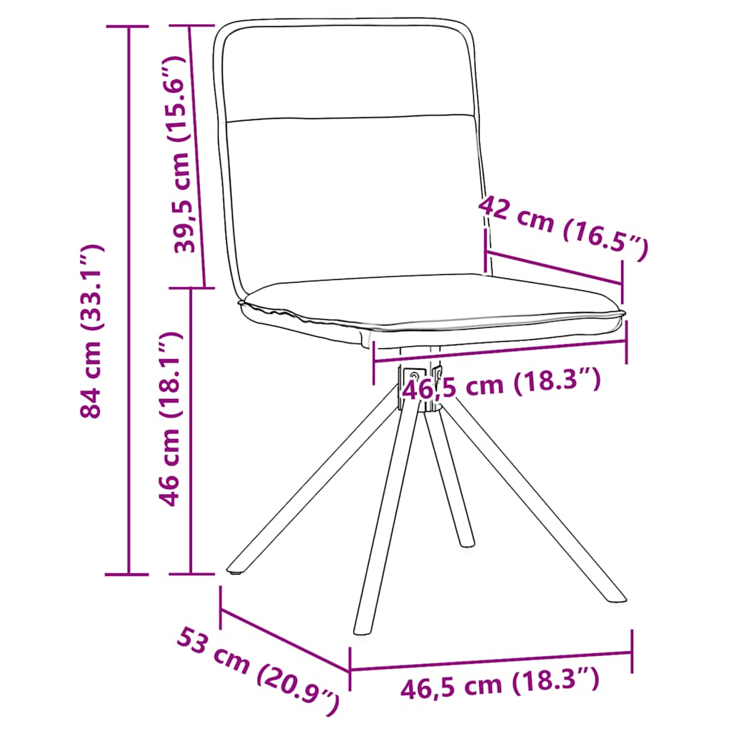 Dining chairs 2 pcs. Dark grey fabric