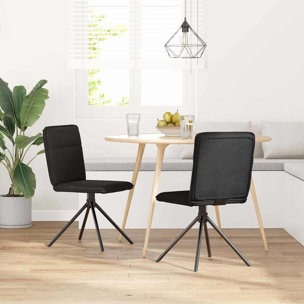 Dining chairs 2 pcs. Black fabric