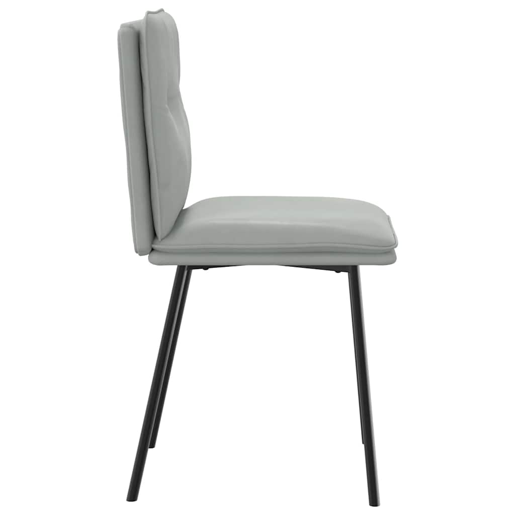 Dining chairs 2 pcs. Light grey velvet