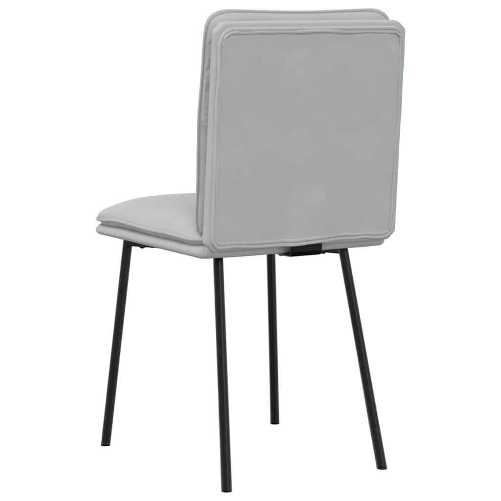 Dining chairs 2 pcs. Light grey velvet