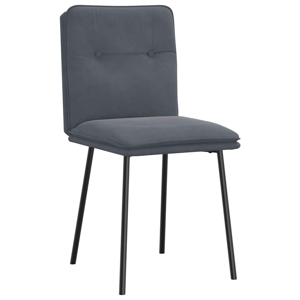 Dining chairs 2 pcs. Dark grey velvet