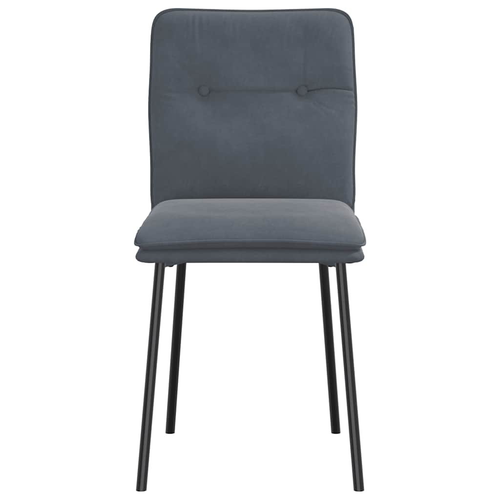 Dining chairs 2 pcs. Dark grey velvet