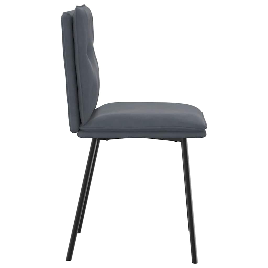 Dining chairs 2 pcs. Dark grey velvet