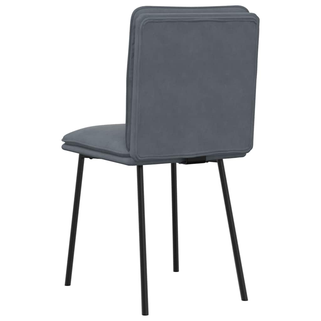 Dining chairs 2 pcs. Dark grey velvet
