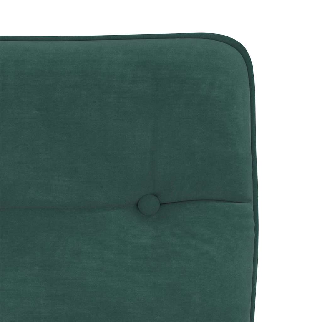 Dining chairs 2 pcs. Dark green velvet