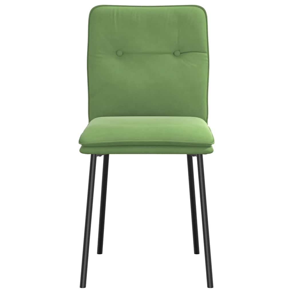 Dining chairs 2 pcs. Light green velvet