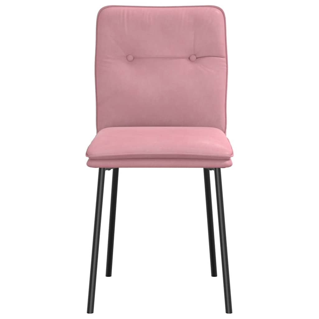 Dining chairs 2 pcs. Pink velvet