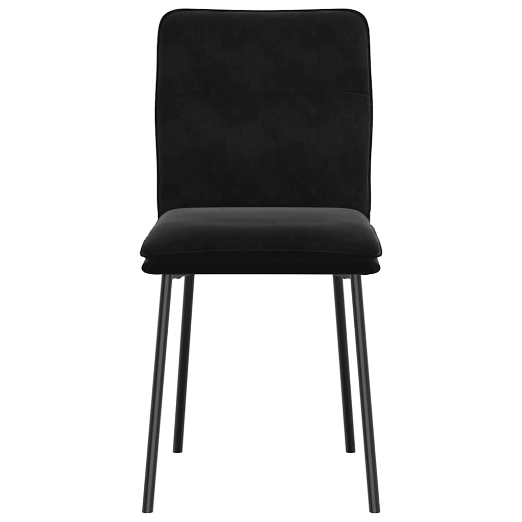 Dining chairs 2 pcs. Black velvet
