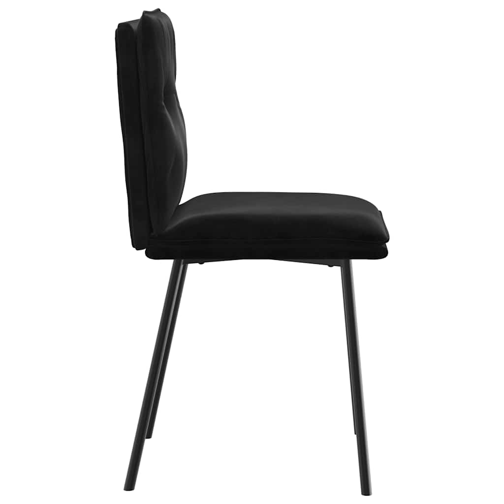 Dining chairs 2 pcs. Black velvet