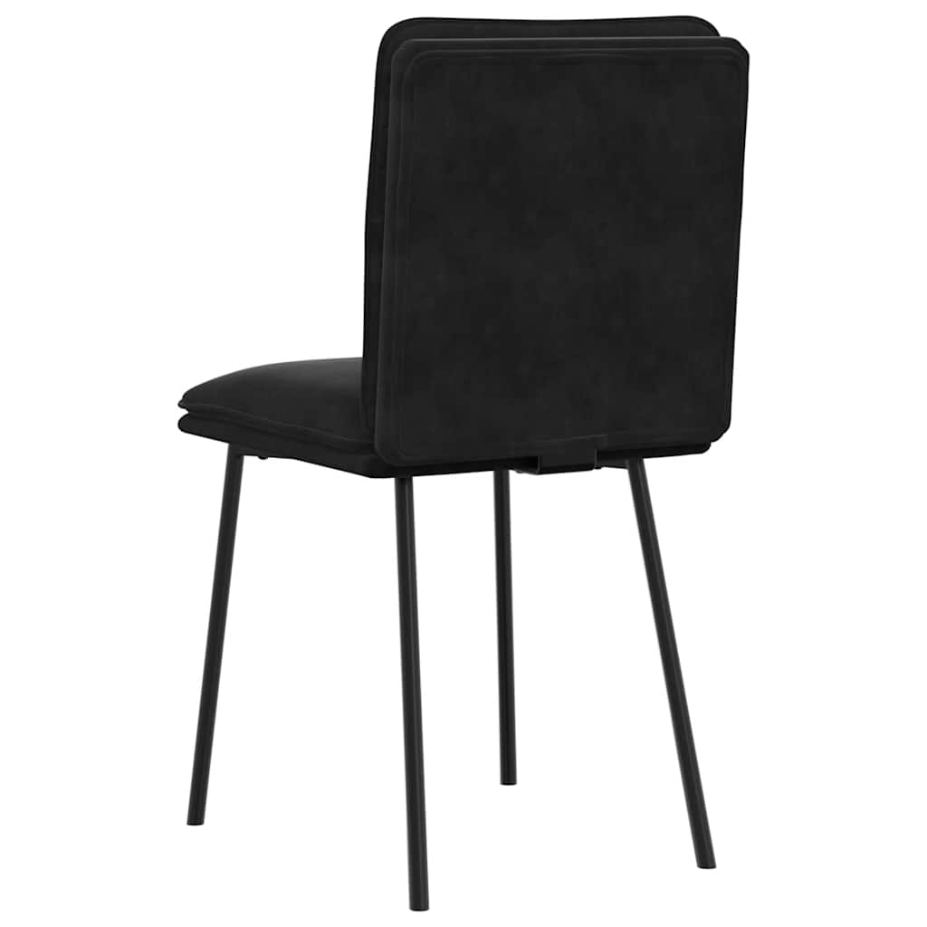 Dining chairs 2 pcs. Black velvet