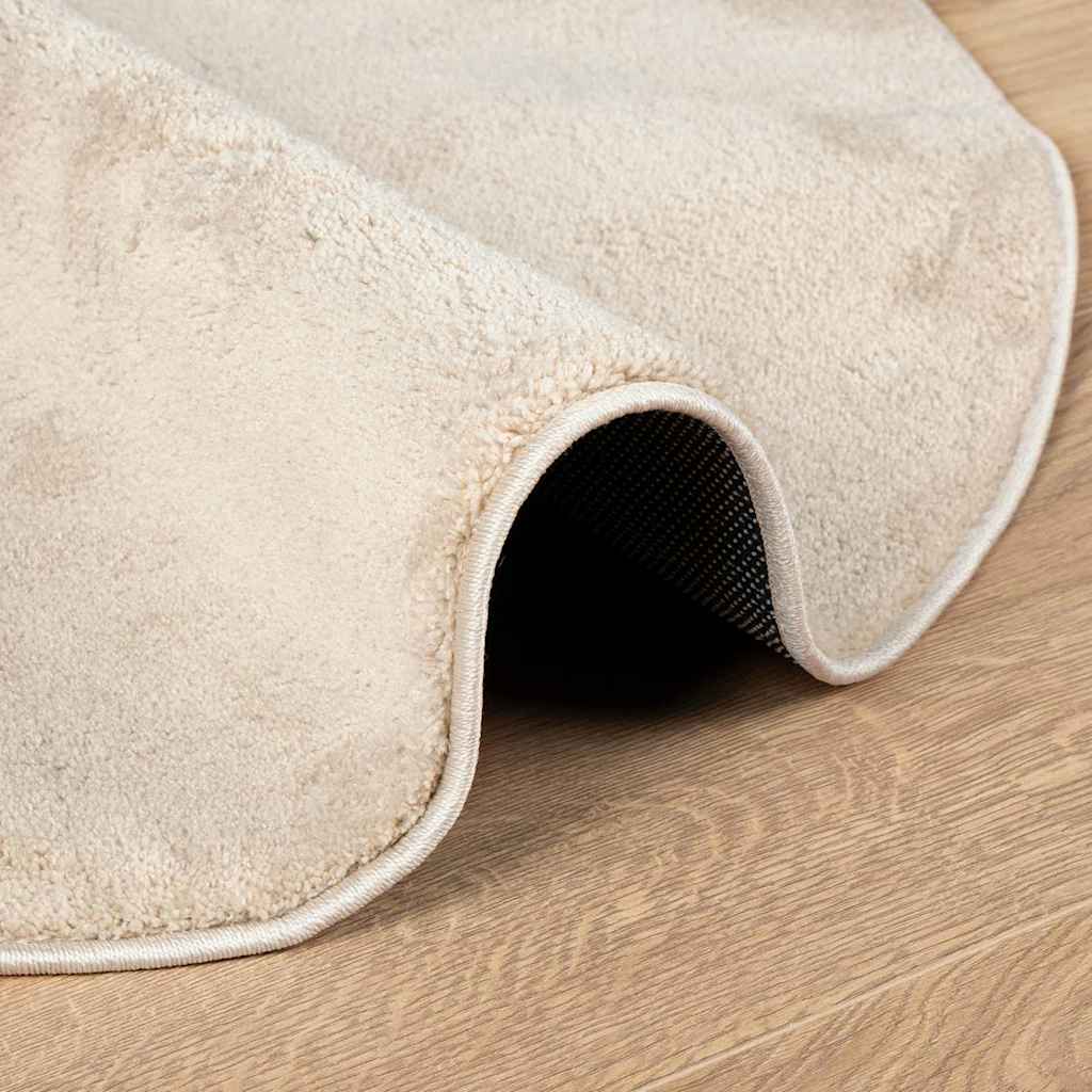 Teppich Beige 140 x 200 cm Polyester