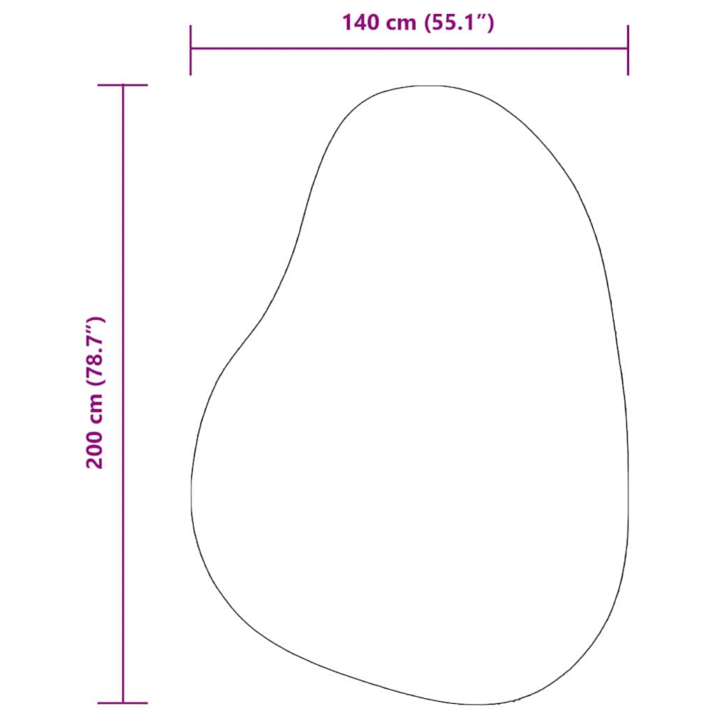 Teppich HUARTE Grau 140 x 200 cm Polyester