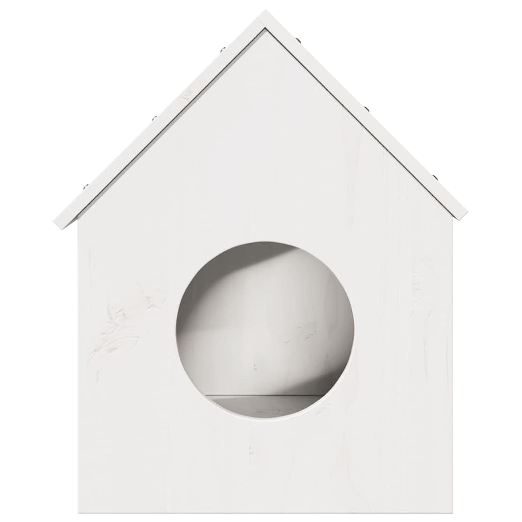 Cat house white 41x50x50 cm solid pine wood