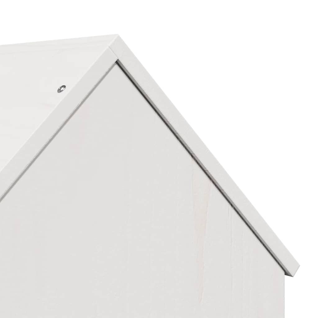 Cat house white 41x50x50 cm solid pine wood