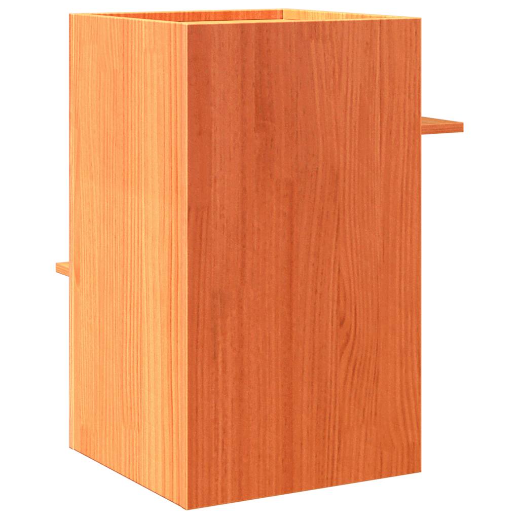 Cat house wax brown 43x43x60 cm solid pine wood