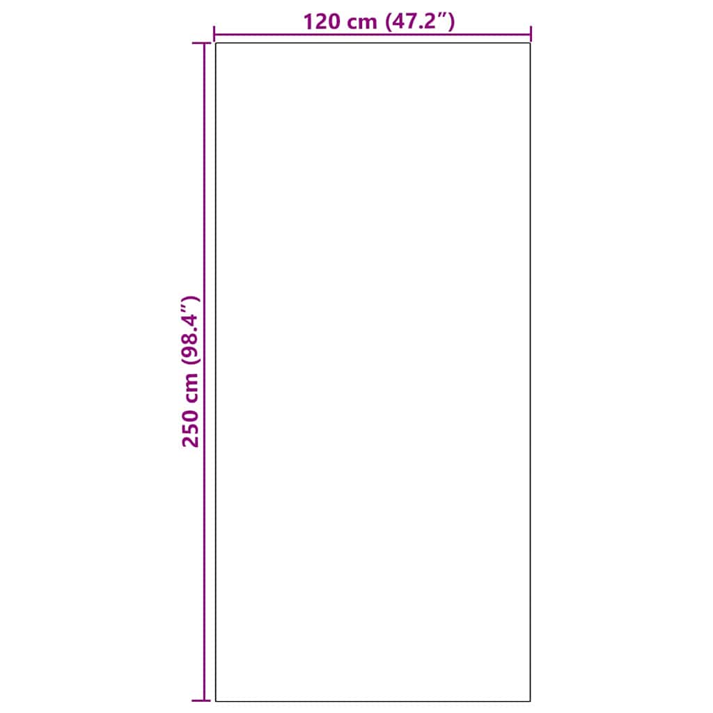 Fußmatte Creme und Schwarz 120 x 250 cm Polyamid und PVC