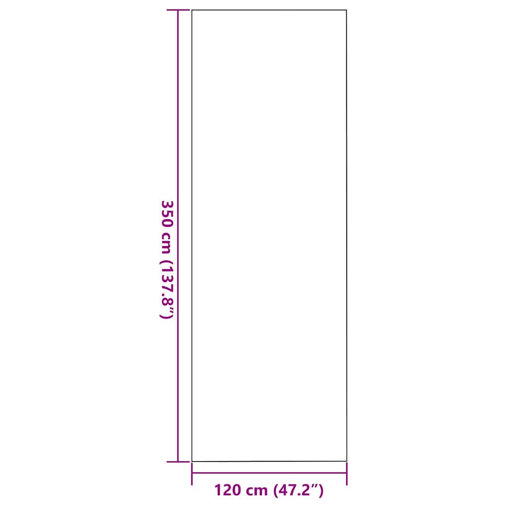 Fußmatte Anthrazit und Schwarz 120 x 350 cm 100% Polyamid