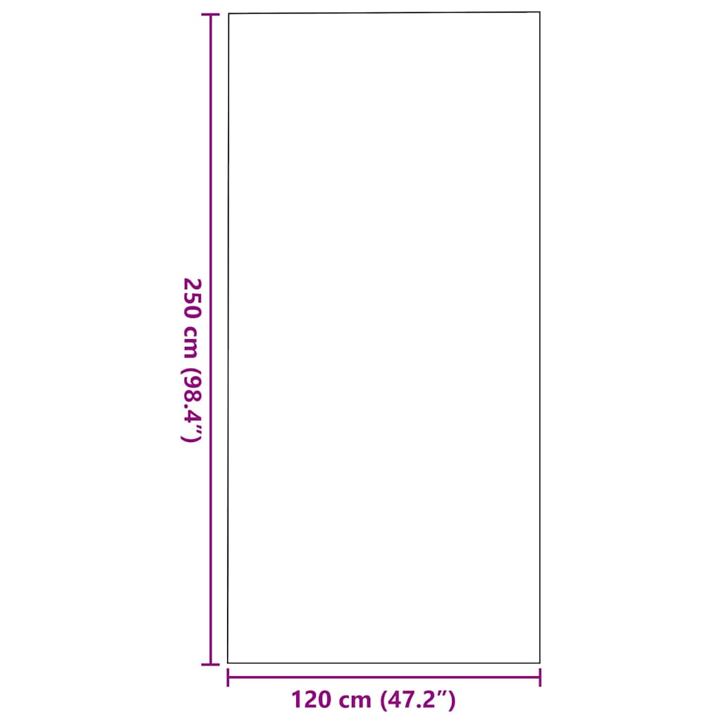 Fußmatte Beige und Schwarz 120 x 250 cm 100% Polyamid