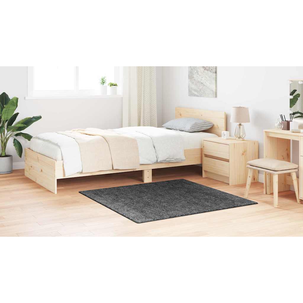 Anti-Rutsch Shaggy Teppich Dunkelgrau 120 x 120 cm PP
